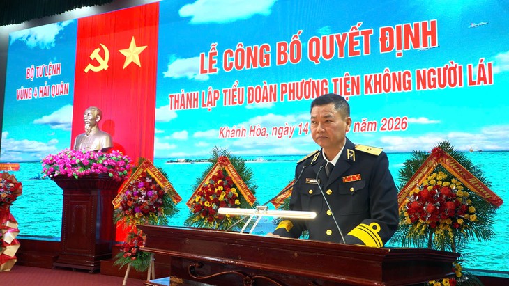 Vùng 4 Hải quân công bố quyết định thành lập Tiểu đoàn Phương tiện không người lái - Ảnh 1.