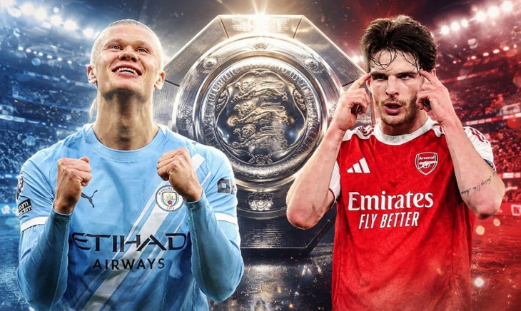 Kênh và link xem trực tiếp Siêu cúp Anh 2026 - Arsenal vs Man City- Ảnh 1.