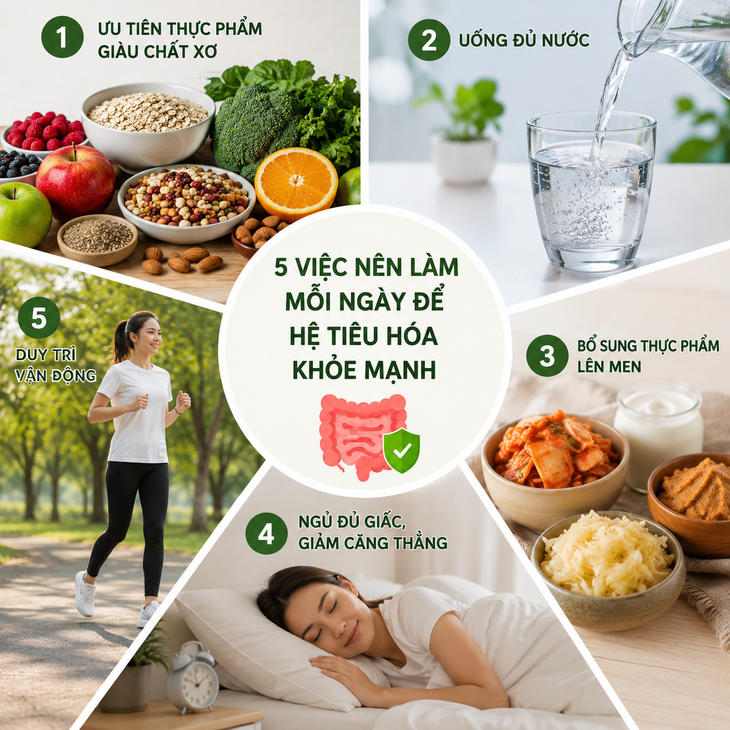 5 việc nên làm mỗi ngày để hệ tiêu hóa khỏe mạnh hơn - Ảnh 1.