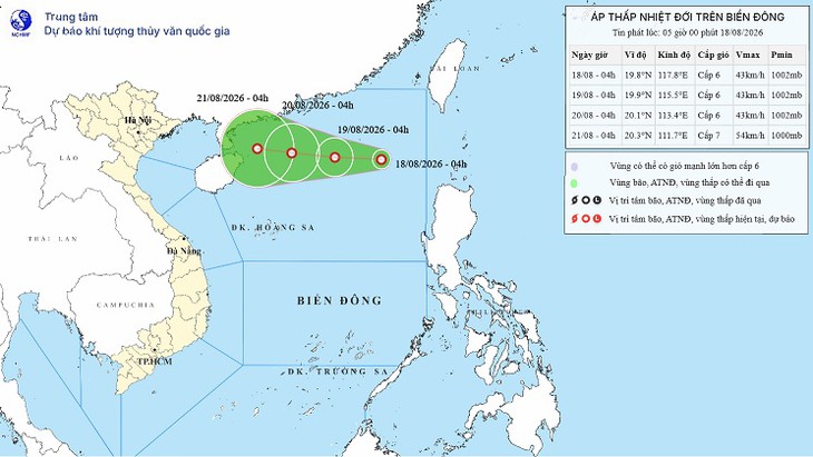 Vừa xuất hiện áp thấp nhiệt đới trên Biển Đông- Ảnh 1.