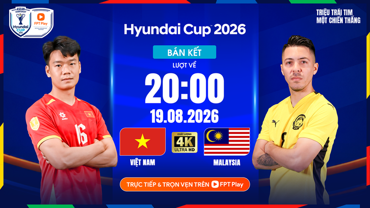 Lịch thi đấu bóng đá hôm nay ngày 19/8-20/8: Việt Nam vs Malaysia - Bán kết ASEAN Cup 2026- Ảnh 1.