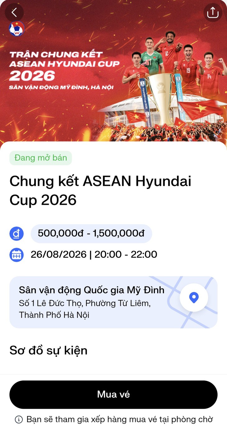 Cách mua vé xem chung kết lượt về Việt Nam - Thái Lan - Ảnh 2.