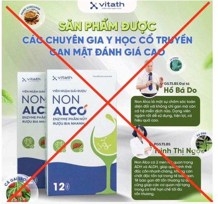 Dược phẩm Vitath bị phạt 110 triệu đồng vì vi phạm quảng cáo sản phẩm Non Alco- Ảnh 1.
