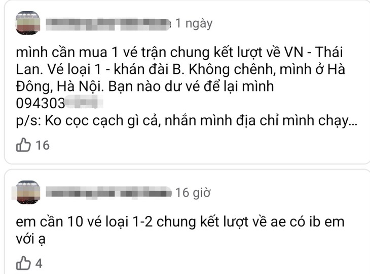 Vé chung kết Việt Nam - Thái Lan bị đẩy giá gấp vài lần trên 'chợ đen'- Ảnh 1.