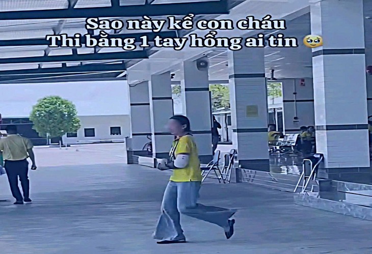 Sự thật đoạn clip thi sát hạch lái xe với một tay bó bột- Ảnh 2.