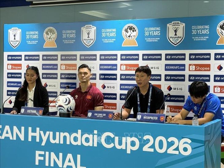 ASEAN Cup 2026: HLV Kim Sang Sik cảm ơn sự cổ vũ hết mình của các cổ động viên- Ảnh 1.