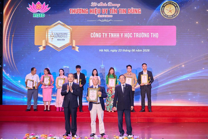 Longevity Medical System lọt Top 10 Thương hiệu Uy tín Tin dùng 2026- Ảnh 1.