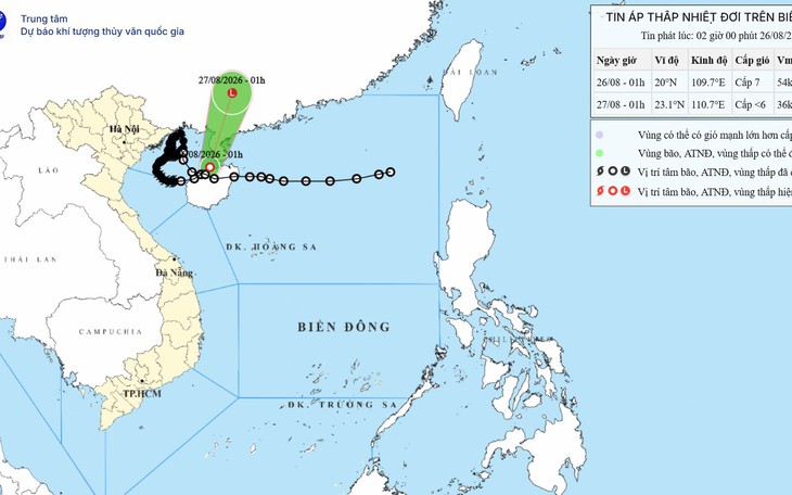 Biển Đông xuất hiện áp thấp nhiệt đới đang mạnh lên thành bão- Ảnh 2.
