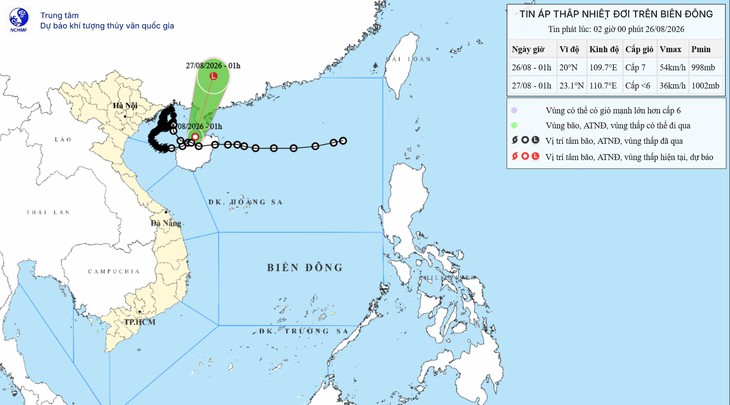 Bão số 4 suy yếu thành áp thấp nhiệt đới, vẫn trên Biển Đông- Ảnh 1.