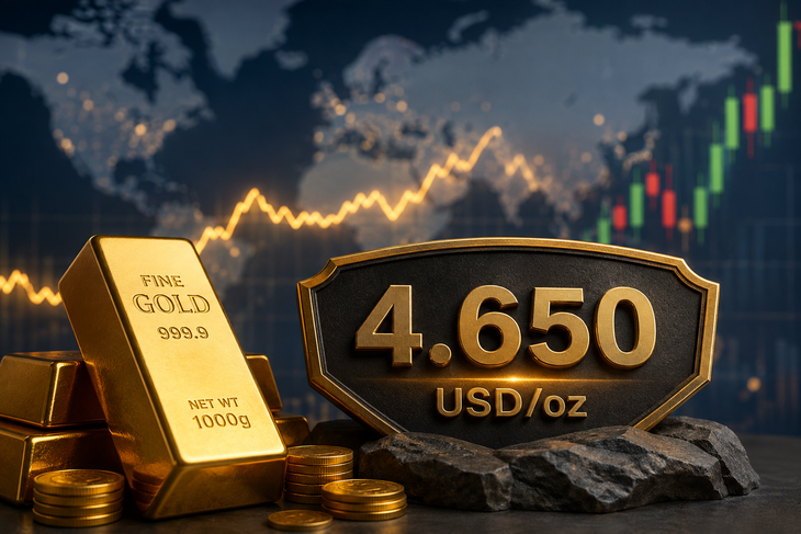 Giá vàng thế giới sáng 26/8 giữ vừng mức trên 4.650 USD - Ảnh 1.
