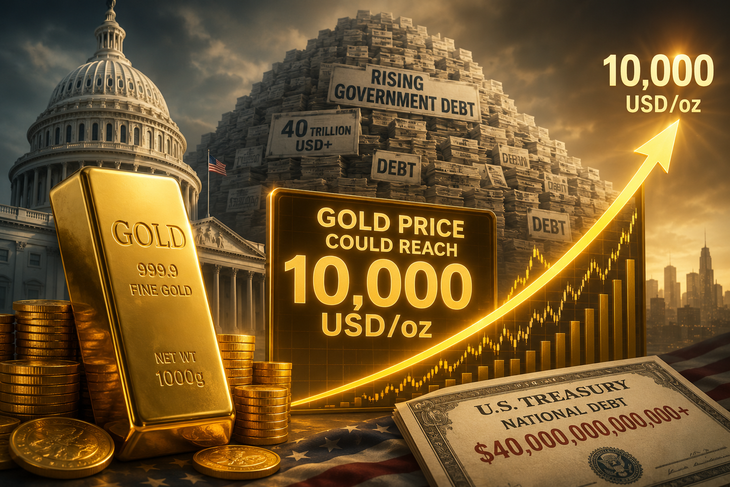 Giá vàng 10.000 USD chỉ là vấn đề thời gian- Ảnh 1.