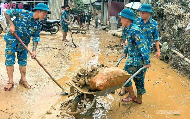 Gần 50ha lúa ngã đổ, lực lượng chức năng xuống đồng giúp dân- Ảnh 6.