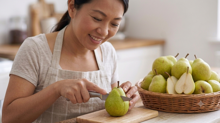 Mỗi ngày nên ăn mấy quả lê để tốt cho phổi khi giao mùa? - Ảnh 1.