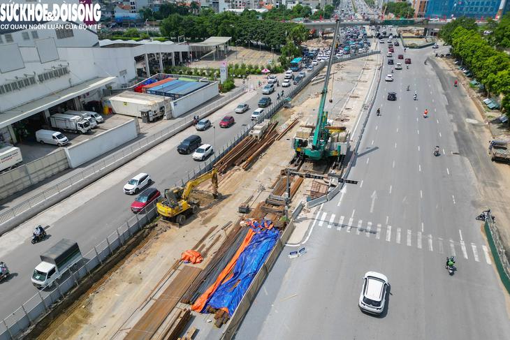 Hầm chui 750 tỷ được kỳ vọng giảm ủn tắc Vành đai 2 nhìn từ trên cao- Ảnh 5.