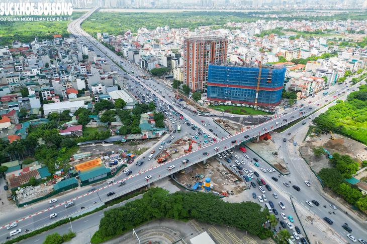 Hầm chui 750 tỷ được kỳ vọng giảm ủn tắc Vành đai 2 nhìn từ trên cao- Ảnh 1.