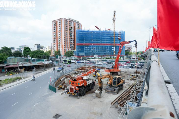 Hầm chui 750 tỷ được kỳ vọng giảm ủn tắc Vành đai 2 nhìn từ trên cao- Ảnh 4.