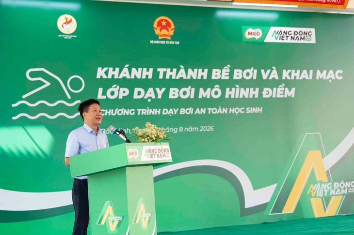 Nestlé Việt Nam đồng hành cùng Bộ Giáo dục và Đào tạo trao tặng bể bơi và lớp dạy bơi mô hình điểm cho học sinh tại tỉnh Bắc Ninh- Ảnh 2.