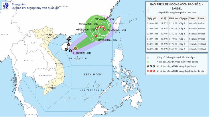 Biển Đông đón bão số 5, liên tục đổi hướng- Ảnh 1.