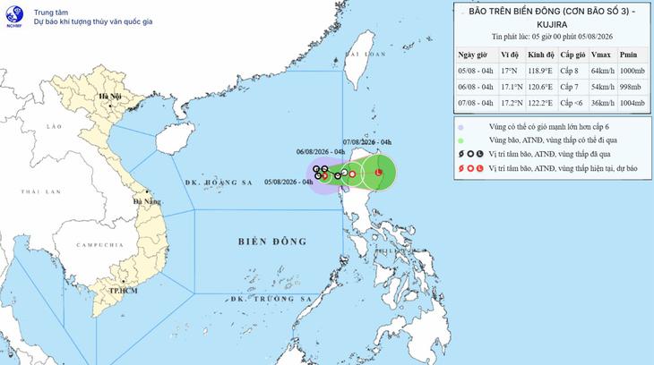 Áp thấp nhiệt đới mạnh lên thành bão trên Biển Đông di chuyển với tốc độ khoảng 10km/h- Ảnh 1.