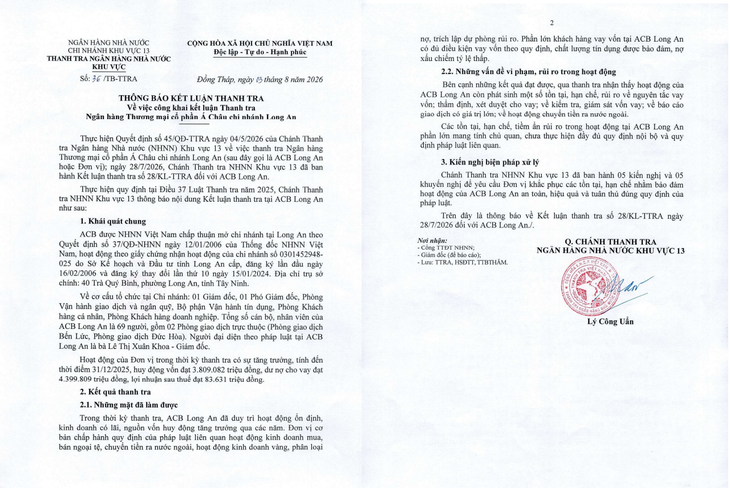 Rủi ro tại ACB Long An - Ảnh 2.