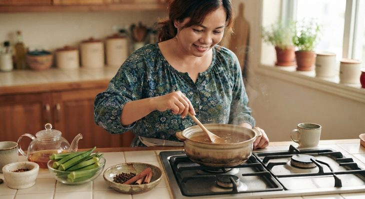 Hướng dẫn cách làm nước đậu bắp kết hợp với đinh hương và quế có lợi cho sức khỏe phụ nữ - Ảnh 1.