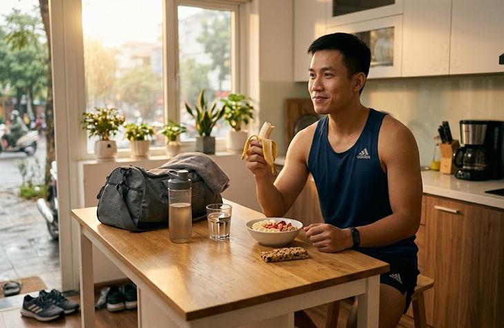 Nên uống nước chanh mật ong hay ăn nhẹ trước khi tập thể dục buổi sáng? - Ảnh 1.