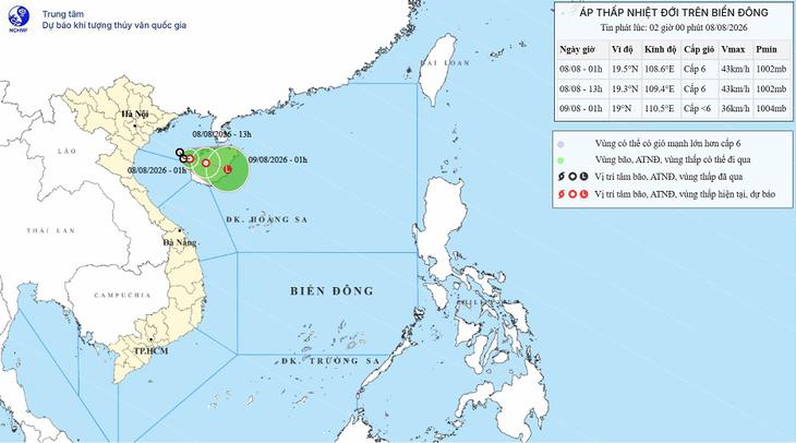 Áp thấp nhiệt đới có mạnh lên thành bão số 4? - Ảnh 1.