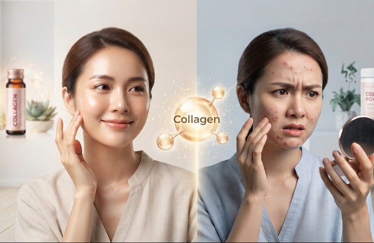 Bổ sung qua nhiều collagen có gây nổi mụn? - Ảnh 1.