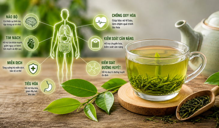 Điều gì xảy ra với cơ thể khi bạn uống trà xanh mỗi ngày? - Ảnh 1.