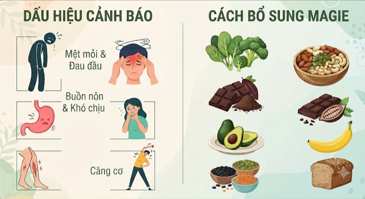 9 dấu hiệu có thể do thiếu magie và cách bổ sung an toàn - Ảnh 1.