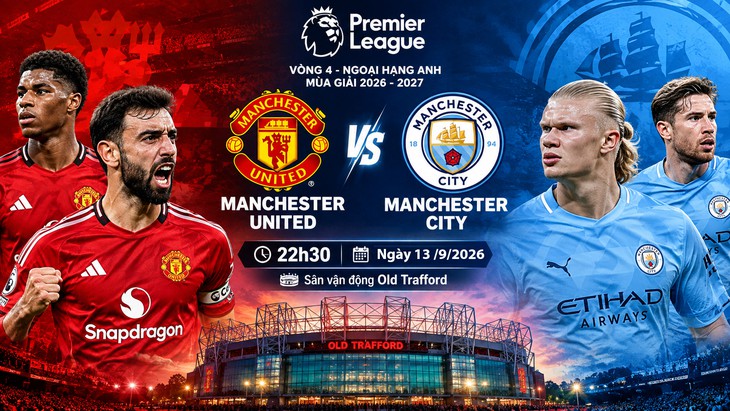 Vòng 4 Giải Ngoại hạng Anh 13/9: Rực lửa derby thành Manchester tại Old Trafford- Ảnh 1.