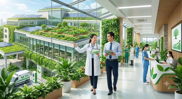 Đà Nẵng xây dựng cơ sở y tế xanh, góp phần thúc đẩy tăng trưởng xanh - Ảnh 1.