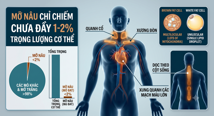 Vì sao mỡ nâu giúp kiểm soát cân nặng hiệu quả hơn vận động - Ảnh 1.
