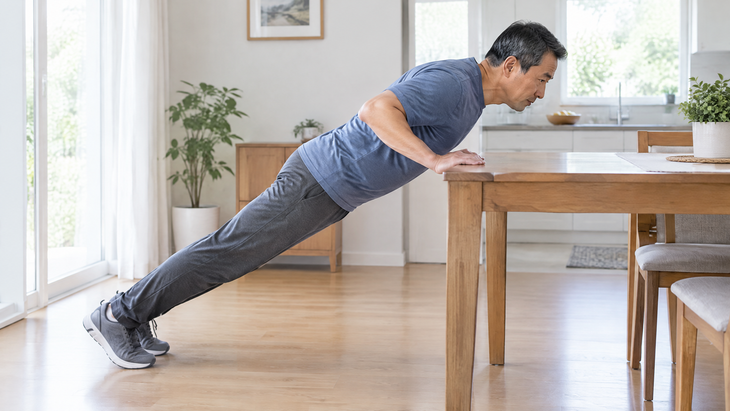 Không chống đẩy kiểu truyền thống, người trên 50 tuổi vẫn có thể tập theo cách này - Ảnh 1.