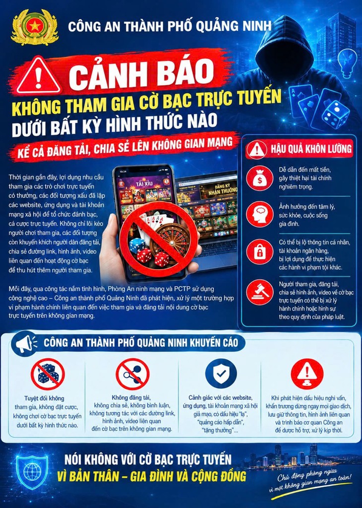 Cảnh báo thủ đoạn lôi kéo người dân tham gia cờ bạc trực tuyến- Ảnh 1.