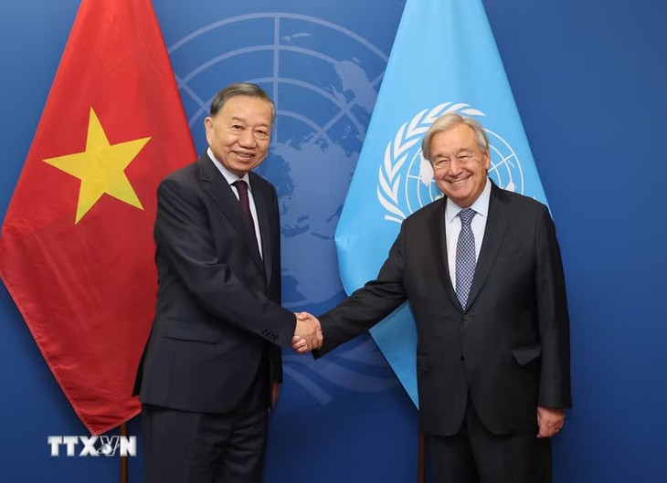 Tổng Bí thư, Chủ tịch nước Tô Lâm gặp Tổng Thư ký Liên hợp quốc António Guterres- Ảnh 1.