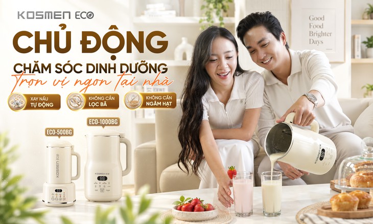 Kosmen Eco trình làng bộ đôi gia dụng máy làm sữa hạt & nồi chiên hơi nước - Ảnh 2.
