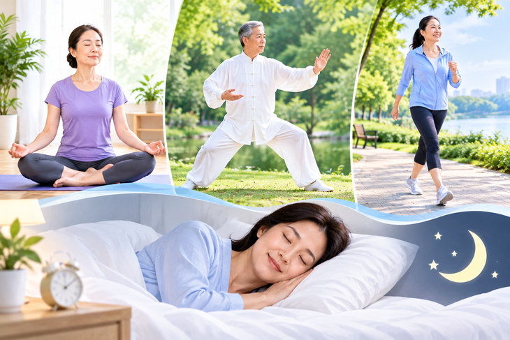 Vì sao yoga, thái cực quyền và đi bộ có thể giúp ngủ ngon hơn? - Ảnh 1.