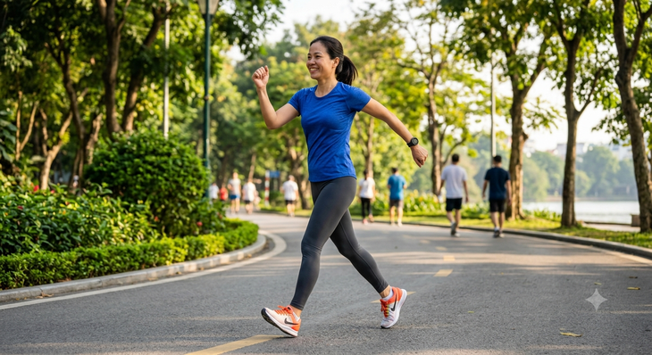 Đi bộ đánh tay thế nào để tăng hiệu quả mà không nhanh mỏi? - Ảnh 1.