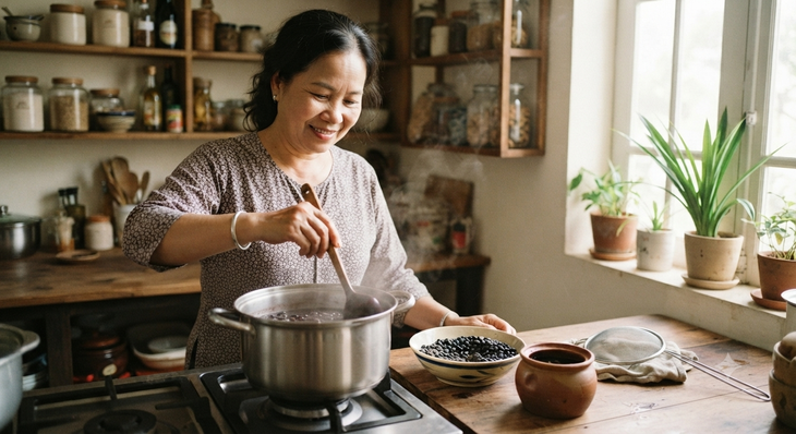 Hướng dẫn cách nấu nước đậu đen rang thơm ngon, tốt cho sức khỏe - Ảnh 1.