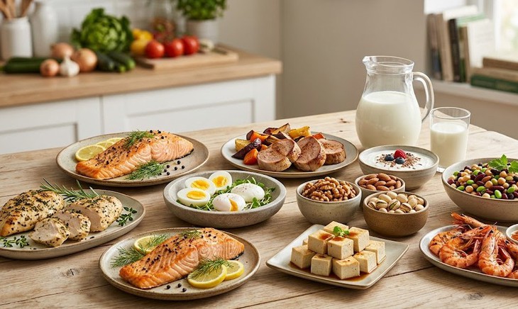 10 thực phẩm giàu protein giúp người trên 50 giữ cơ, giảm mỡ và làm chậm lão - Ảnh 1.
