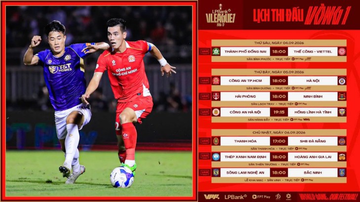 Lịch thi đấu bóng đá hôm nay ngày 4/9 - 5/9: V-League 2026/2027 khai màn- Ảnh 1.
