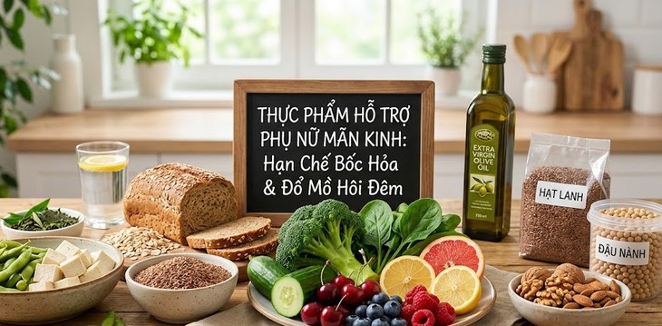 4 nhóm thực phẩm có thể giúp giảm bốc hỏa, đổ mồ hôi đêm ở phụ nữ - Ảnh 1.