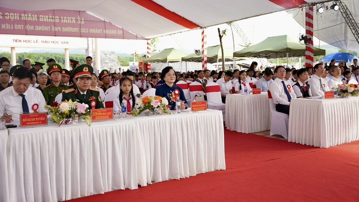Khánh thành trường phổ thông nội trú liên cấp tại các xã biên giới ở Huế- Ảnh 1.
