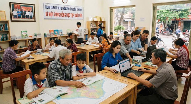 Hà Nội xây dựng mô hình trung tâm học tập cộng đồng, "Điểm học tập thông minh" - Ảnh 1.