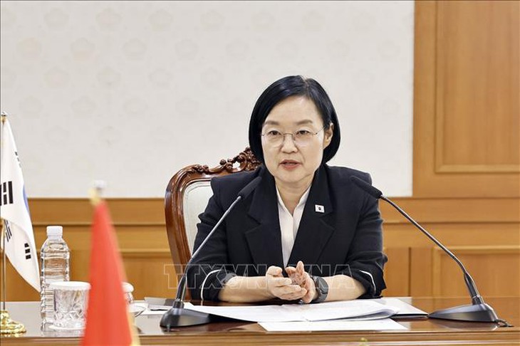 Chủ tịch Quốc hội Trần Thanh Mẫn hội kiến Thủ tướng Hàn Quốc Han Seong-sook- Ảnh 3.