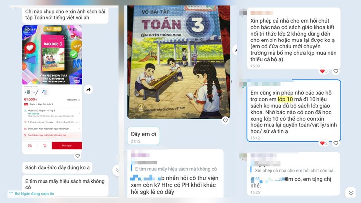 Phụ huynh chật vật tìm sách giáo khoa cho con khi năm học đã bắt đầu- Ảnh 2.