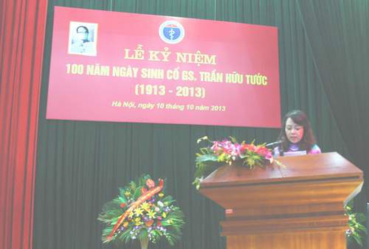 Trang trọng kỷ niệm 100 năm ngày sinh cố GS. Trần Hữu Tước 1