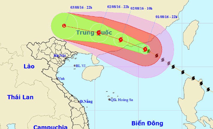 bão số 2, cơn bão số 2, tin bão, tin bão mới nhất, bão Nida