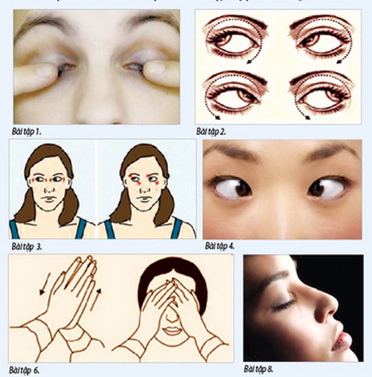 bài tập cho mắt sáng khoẻ